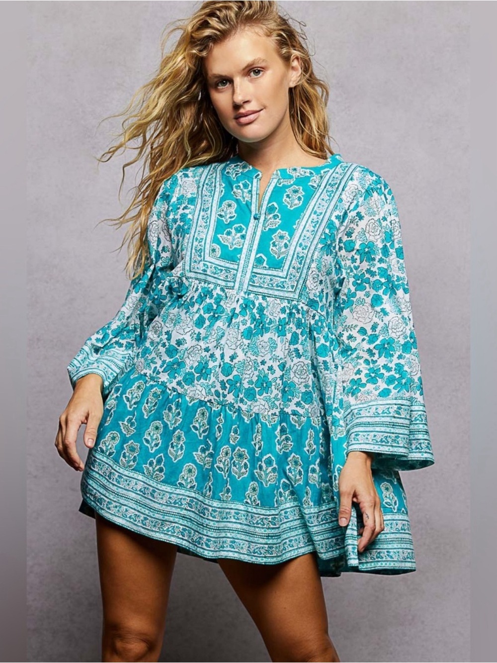 POL Floral Tunic Dress